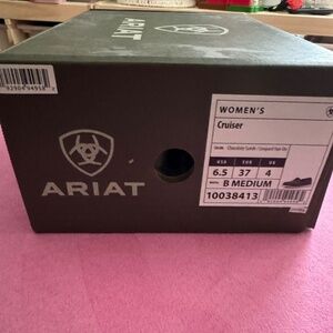 Ariat Women's Cruiser Chocolate Suede/Leopard Print Size 6.5